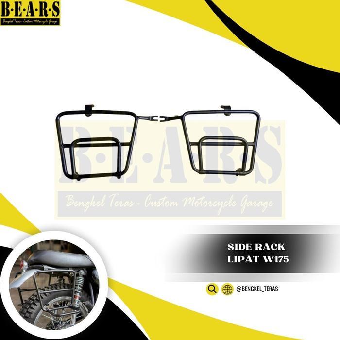 Siderack Lipat W175 Custom Braket Tas Samping Motor Kawasaki W175