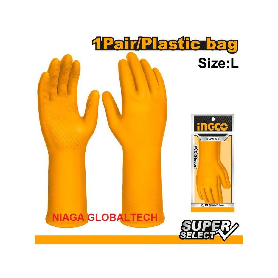 INGCO HGVP01 SARUNG TANGAN KARET PVC INGCO SARUNG TANGAN KARET TEBAL