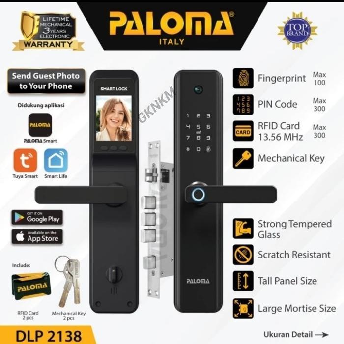 Paloma Dlp 2138 Smart Digital Lock Camera Viewer Kunci Pintu