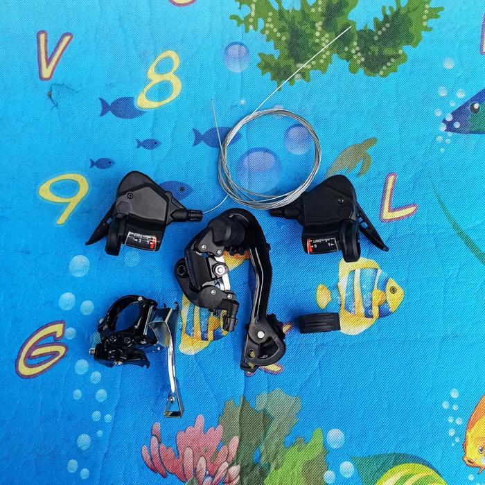 group set mini microshift 9 speed operan sepeda fd rd shifter