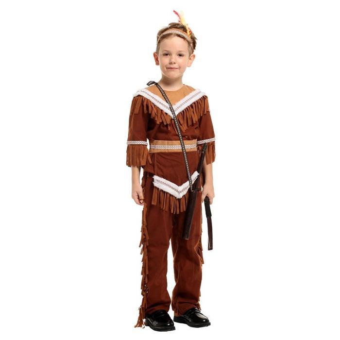 Kostum Anak Suku Indian Amerika Costume Indian Native American Halloween Cosplay Boy Girl