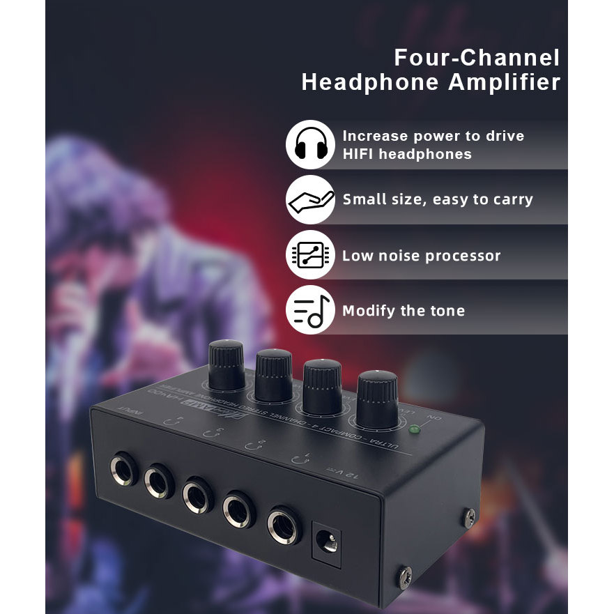 HA400 4-channel monitoring headphone amplifier headphone amplifier distributor headphone amplifier