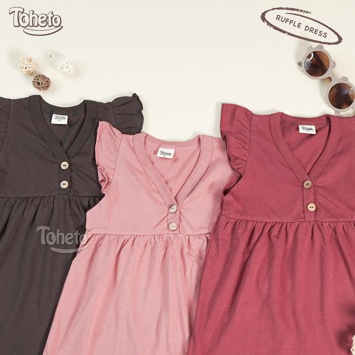 Original - Dress Anak Lengan Ruffle By Toheto