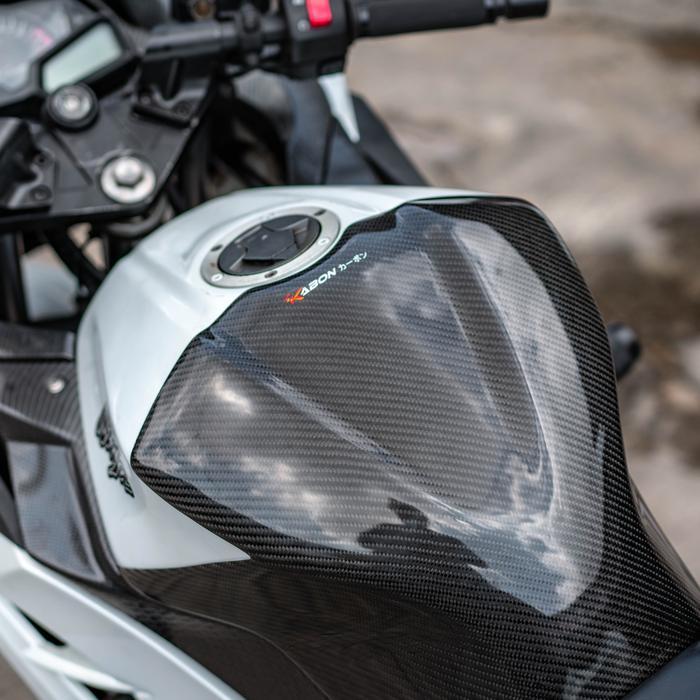 Kabon Kawasaki Ninja 250Fi N250Fi Z250 Tankpad Besar / Half Tankpad Carbon