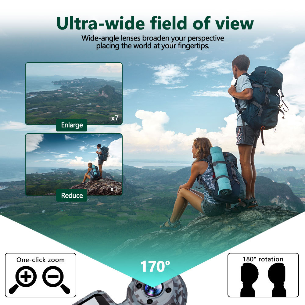 New 1080P HD Mini Camouflage Camera Portable Camera WiFi Mini Action Camera 1.3-inch Portable