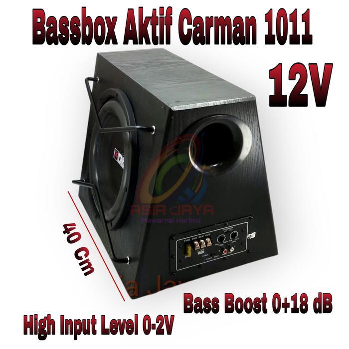 "New" Asia Jaya Bassbox Subwoofer Aktif Mobil 10 Inch CARMAN CM 1011 Sub Woofer Active 10in Car