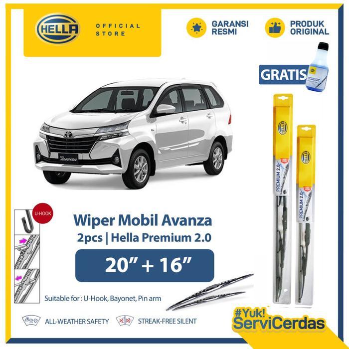Wiper Mobil HELLA TOYOTA Avanza (2004-2011) 20+16(2pcs) - HELLA Premium 2.0