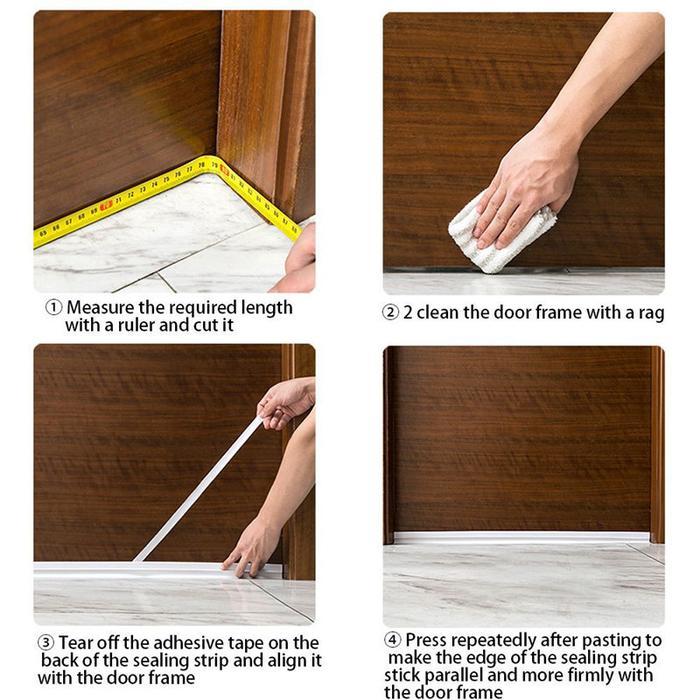 Vinnatsu-Jahitan Pintu Tahan Angin Bawah Pintu Silicon Penutup Celah Bawah Pintu Anti Kecoa Anti