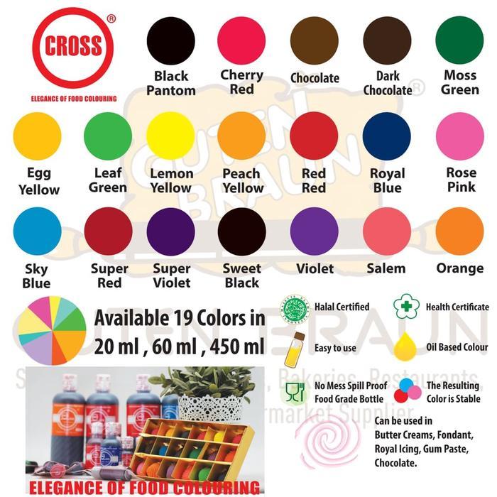 Pewarna Makanan Cross Oil Base 20 Ml