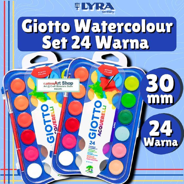Lyra Giotto Aquarelli Watercolour set 24w Cat Air Giotto Aquarelli Giotto Watercolour Set Giotto