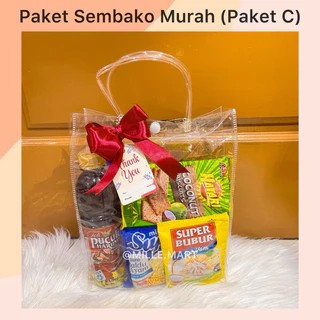 PAKET ANEKA SEMBAKO MURAH ( PAKET C) Tas atau box / parcel sembako murah/ paket sembako lebaran/bing