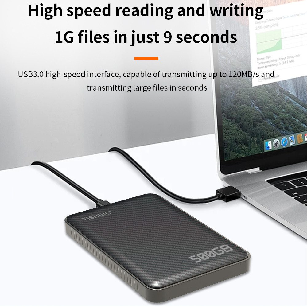 TISHRIC HDD 2.5 Inch External Hard Drive 160GB 250G 320GB 500GB 1TB USB3.0 Storage Hard Disk For