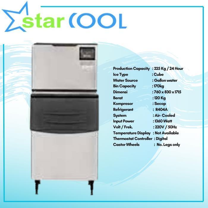 SK-500PB  ICE MAKER MODEL BARU MESIN ES KRITAL  STARCOOL SK-500PB