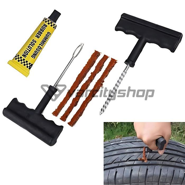 "New" F23 Alat Tambal Ban Tubeless Set Tubless Tambal Ban Mobil Ban Motor