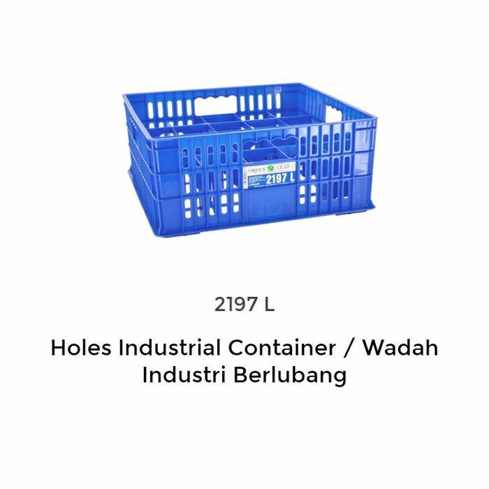 CONTAINER GELAS (25 LUBANG) 2197 L GREEN LEAF/KRAT GELAS RESTO/HOTEL