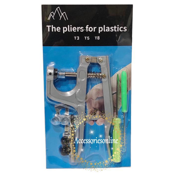 Alat Pasang Kancing Jepret Plastik / Tang Pliers Press Pasang Kancing Button Jepret Snap Plastik