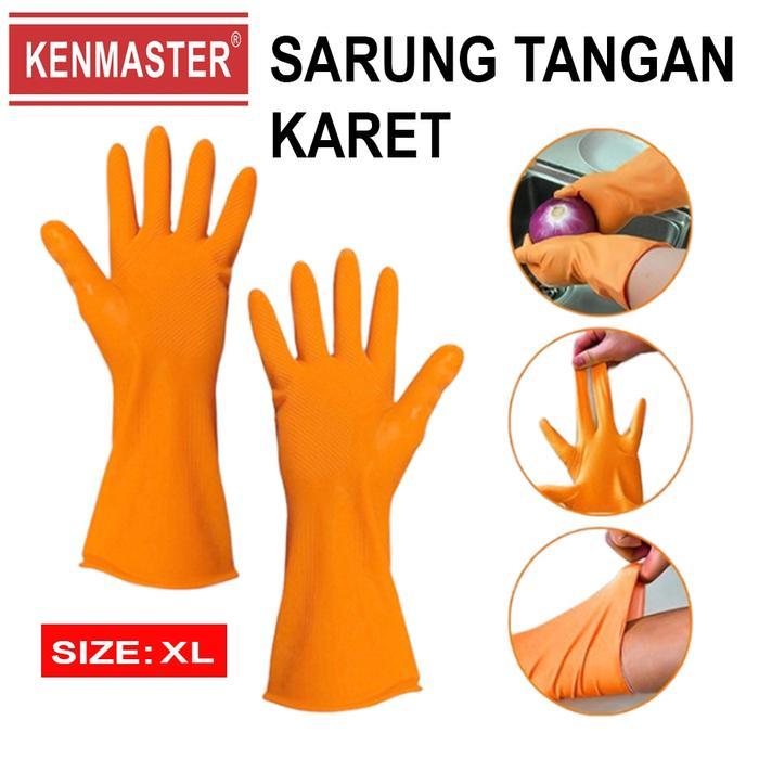 Kenmaster Sarung tangan Karet Latex ukuran XL