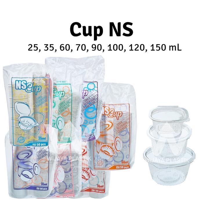 Thinwall CUP SAOS/PUDING [NS LUX HOK] (25-150 ml) Tebal & Lentur --- 50 pcs @Slop 35 60 70 90 100