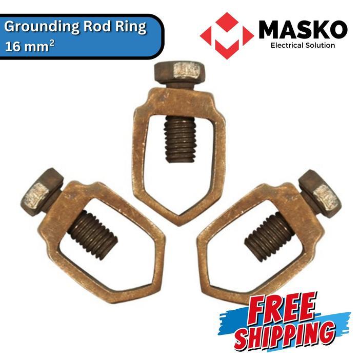 Cincin Klem Arde Tembaga 16mm Rod / Ring Cooper Grounding Rod 16 mm