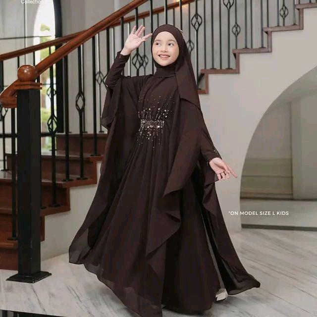 TERLARIS Mandocorefashion Mayora kaftan anak syarii usia 7 sampai 11 tahun terbaru 2026 bahan