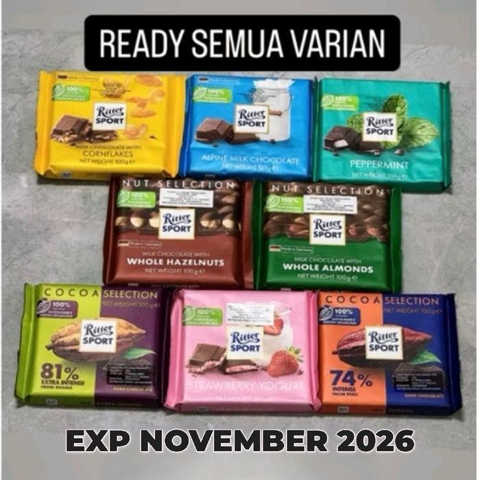 Promo ritter sport chocolate 100gr all varian
