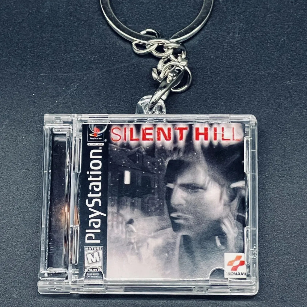 Game Silent Hill MINI Music CD NFC Keychain Akira Yamaoka Album Play Songs Key ring Cosplay Necklace