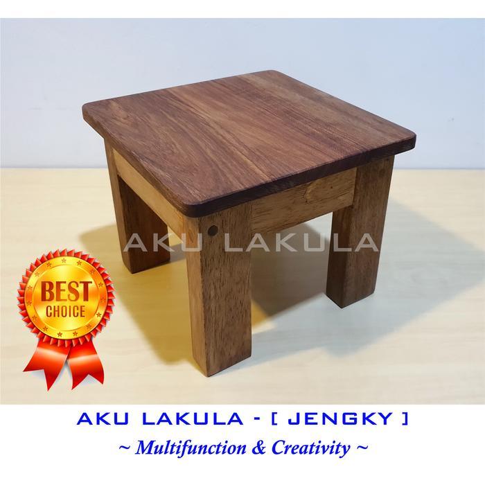 PR0M0 Kursi Kayu Meranti JONGKOK / JENGKOK / DINGKLIK Serbaguna Kreatif G00D QU4LITY