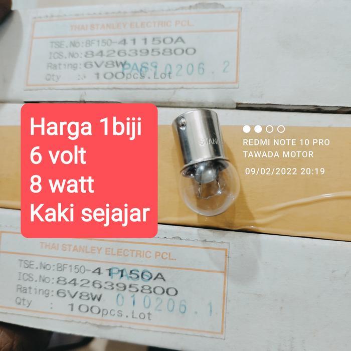 Bohlam Sen Sein 6V 8W Honda Win Gl 100 Gl 125 C70 C700 Ori Stanley Termurah Langka