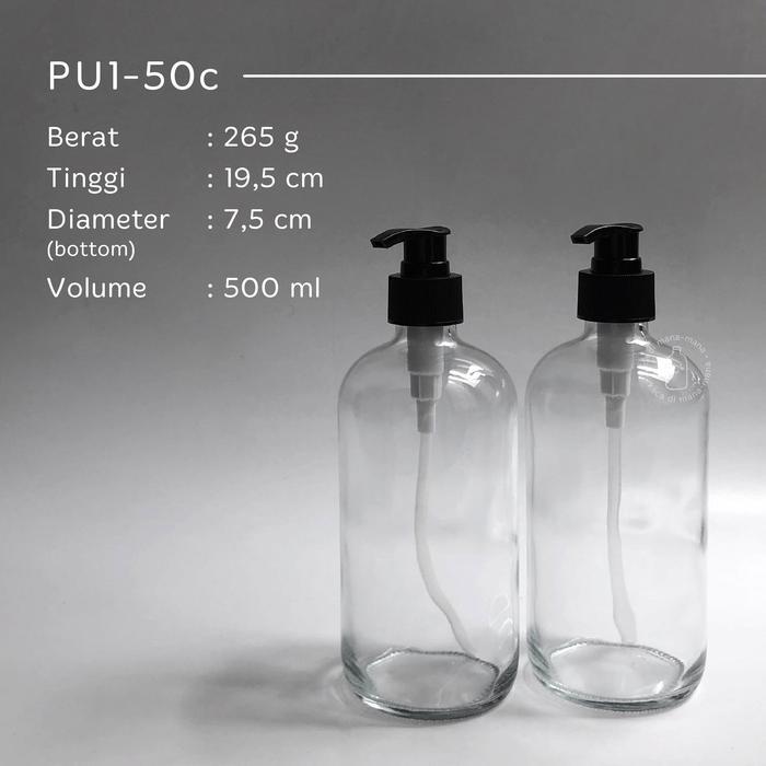 "New" Botol kaca pump 250 500ml - botol kaca pompa