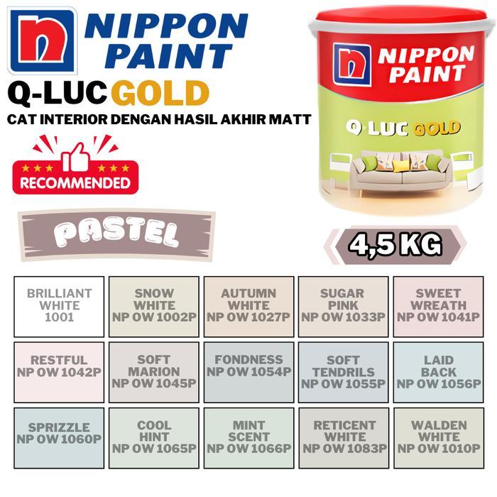 NIPPON Q-LUC GOLD 4,5KG WARNA PUTIH PASTEL CAT TEMBOK WARNA PASTEL 4,5KG QLUC GOLD