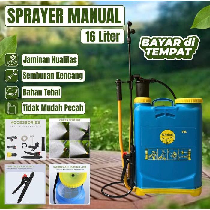 Sprayer Manual 16 Liter /Semprotan Hama Manual 16L / Tangki Sprayer 16 Liter Biru