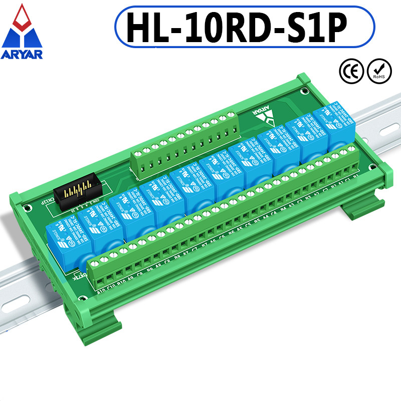 10 channel 3V 5V 12V 24V Songle Relay Module Driver Board PLC Board Relay Module SPDT 10Amp