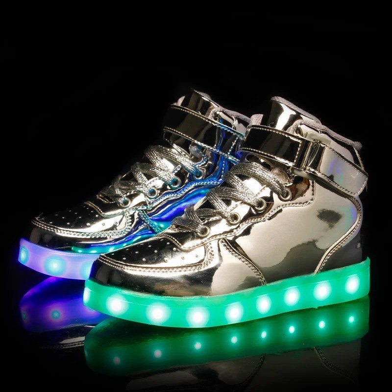 Men'S Glowing Sneakers Unisex Luxury Luminous Sneakers Usb Led Colorful Lighted Luminous Shoes Women