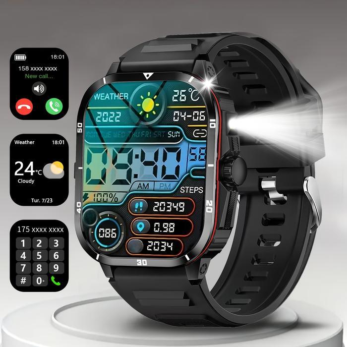 Best Seller Jam Tangan Pintar Pria Militer Tangguh Original Baru, Jam Tangan Pintar Olahraga Dengan