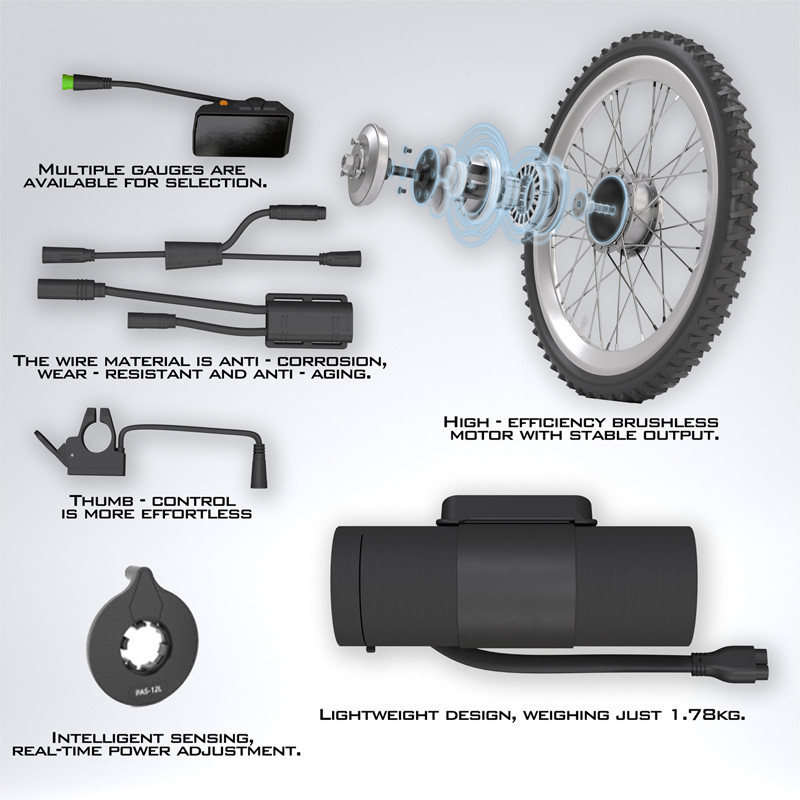Brompton E-Bike Conversion Kits 36V10AH Battery,for A Line C Line P Line T Line G Line Bike to