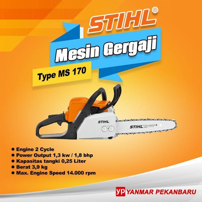 Mesin Gergaji Potong Kayu Tebang Pohon 16" Inch Chainsaw STIHL MS 170