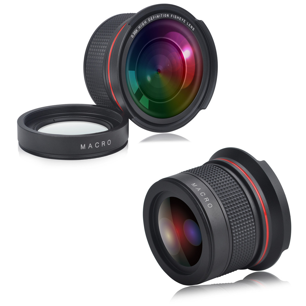 58MM 0.35x Fisheye Wide Angle Lens (w/Macro Portion) for Canon EOS Rebel 70D 77D 80D 1100D 700D 650D