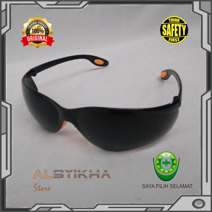 "New" Kaca Mata Las DIN 11 Smoke Hitam Pekat KACA MATA LAS SAFETY