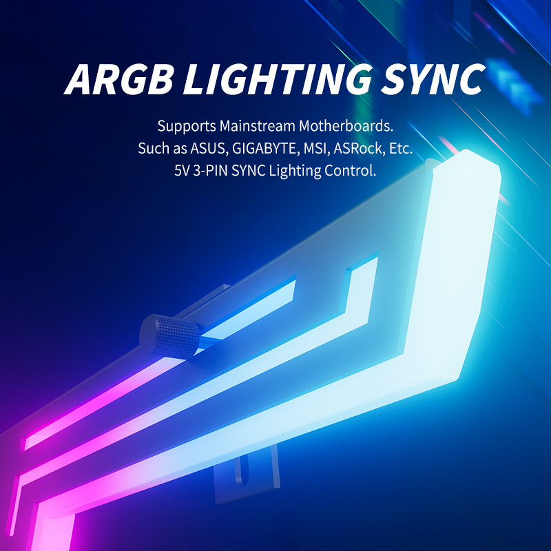 Power Train Z-X6 ARGB Smart temperature display GPU and CPU core temp 5V3PIN Adjustable height