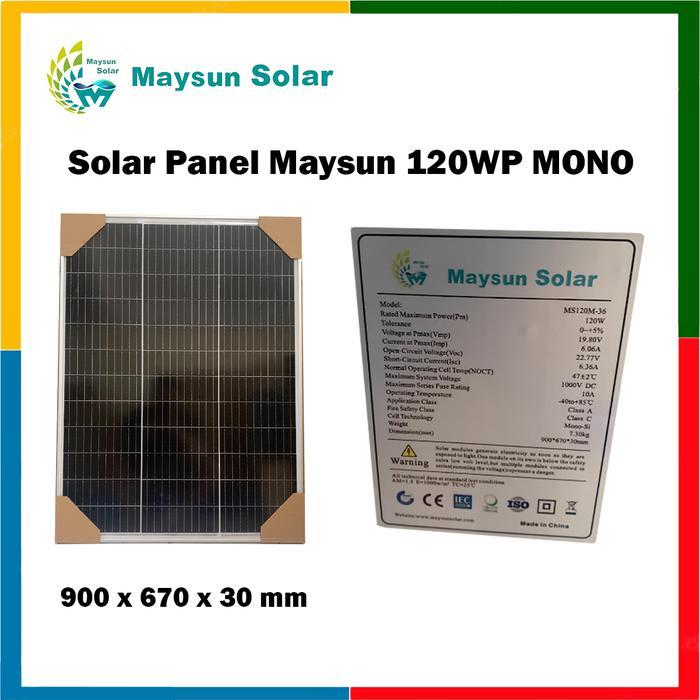 Terbaru Solar Panel Surya Mono 120Wp Maysun