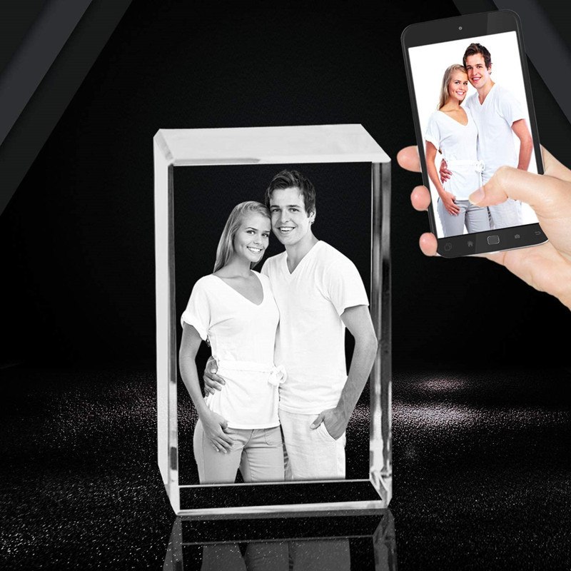 Terlaris 2D/3D Laser Engraved Crystal Photo Frame Personazlied Pets Picture