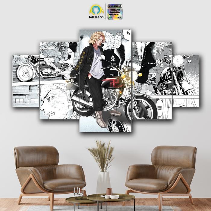 MEKANS 1 SET Pajangan Hiasan dinding MIKEY TOKYO REVENGERS Poster Kayu 5pcs