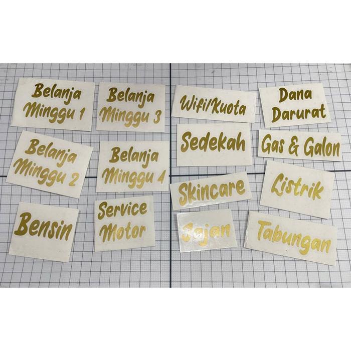 Cutting Stiker Budgeting Keuangan isi 14 Sticker Label Dompet Pintar Financial Planner Binder
