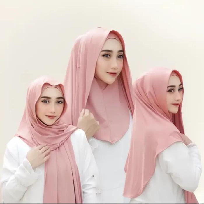 JAIN pashmina instan pashmina oval ninja terlaris malay Panjang Jilbab Kerudung Hitam Muslim Syari
