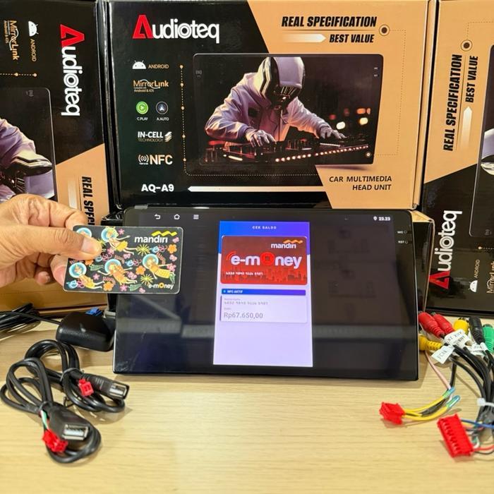 Ready HEAD UNIT ANDROID 9 INCH AUDIOTEQ NFC PREMIUM SERIES RAM 4/128 GB NFC HEAD UNIT ANDROID