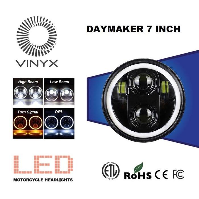 Ready Lampu LED DOT SAE Daymaker 7 inch inci Halo Ring Motor Mobil Car Daymaker 7Y1