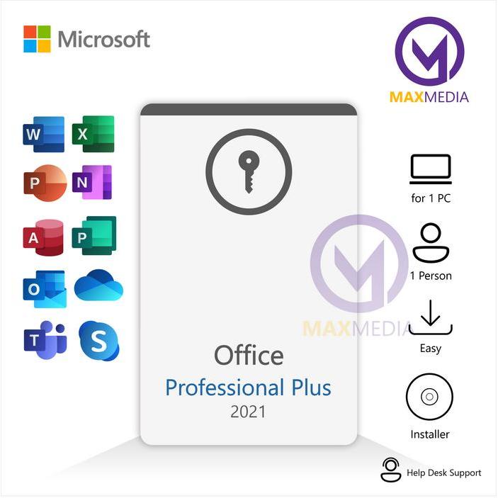 Microsoft Office 2021 Professional Plus Visio Project 2016/2019/2021 License Lifetime Permanent
