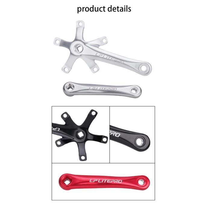 Litepro Crank BB Kotak BCD 130 Square Taper Crank Sepeda Lipat Roadbike Original