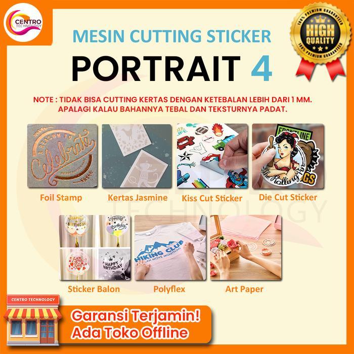 Mesin Cutting Sticker Mini Silhouette Portrait 4 - Ukuran A4 (Bisa Auto Contour Cut)