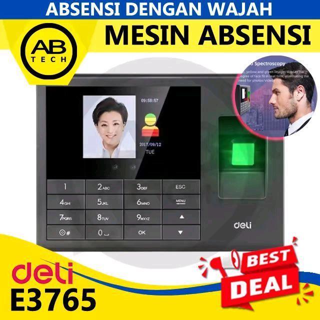 TERLARIS DELI E3765 Mesin Absensi Sidik jari dan Wajah - Mesin Absensi Fingerprint dan Wajah Deli E